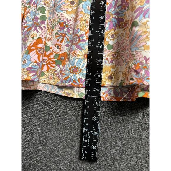 Chtro Blouse Womens XL Floral Long Sleeve Peasant Boho Tunic Shirt Top - Picture 7 of 7